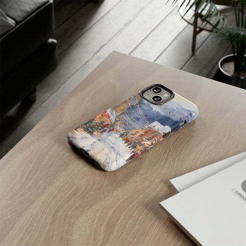 Bustling Victorian Christmas Market - Impact Resistant Phone Case